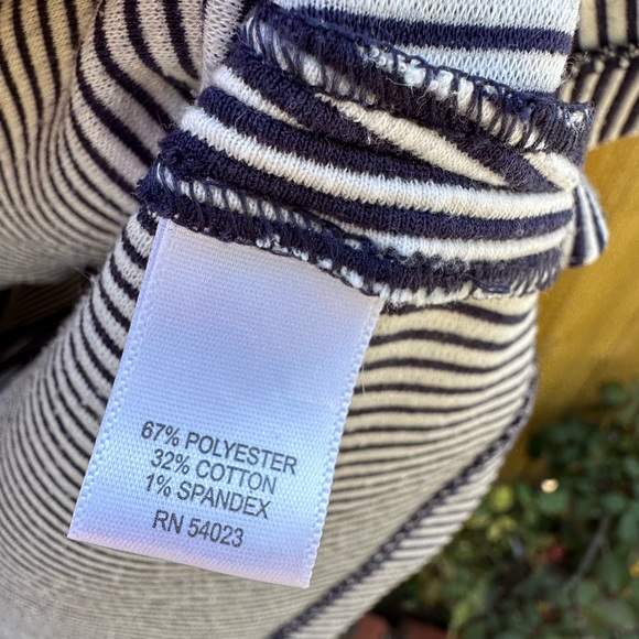 Banana Republic Classic Scoop Neck Navy Striped Dress Size 6 - Picture 4 of 4